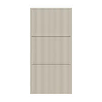 WAND-SCHUHSCHRANK Veldio mit 3 Klappen Greige 50 cm - Taupe, Holzwerkstoff (50/103/30cm) - Selsey