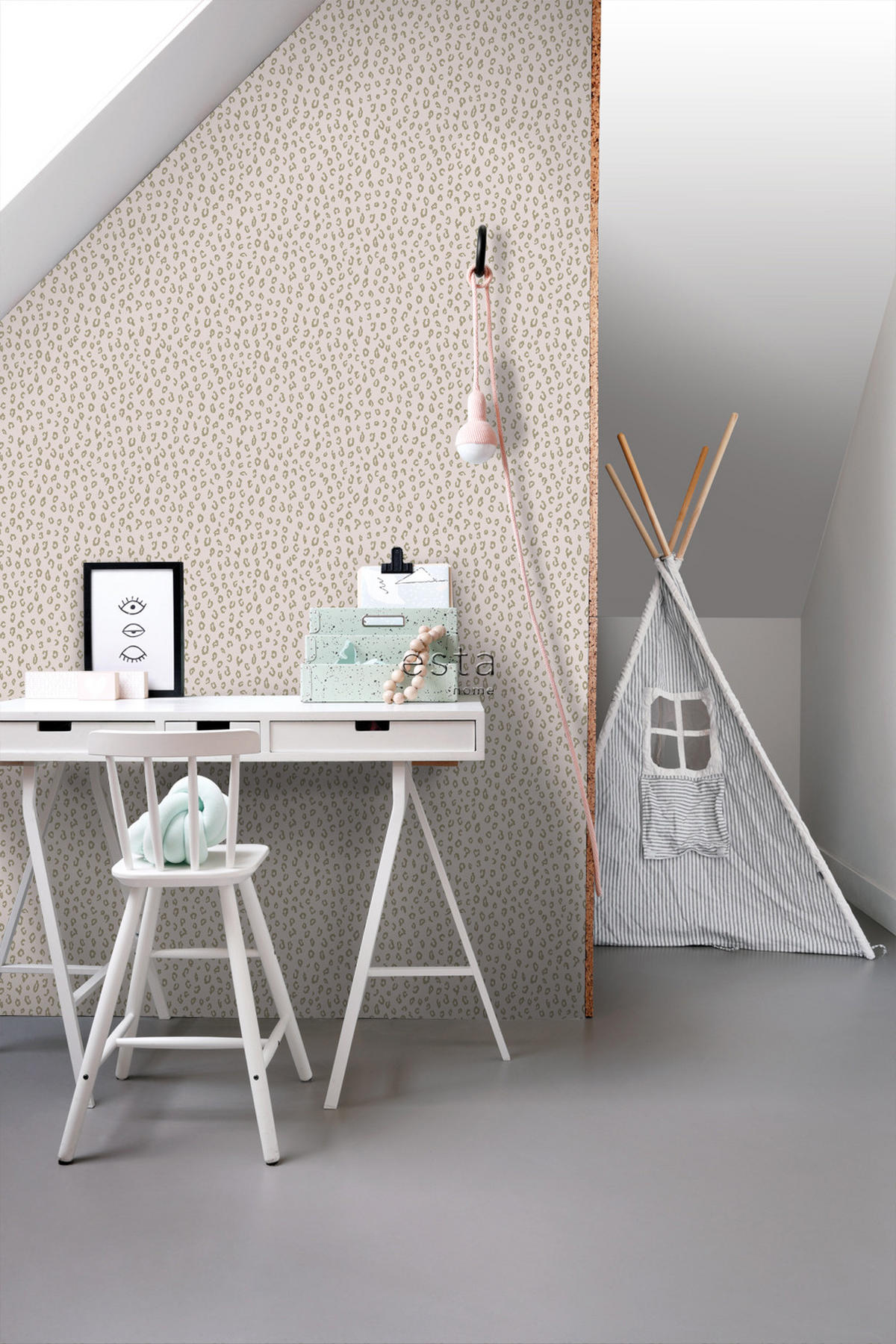 TAPETE Leopardenmuster 53 cm x 10.05 m - Pink, Papier (53/0.1cm) - ESTAhome