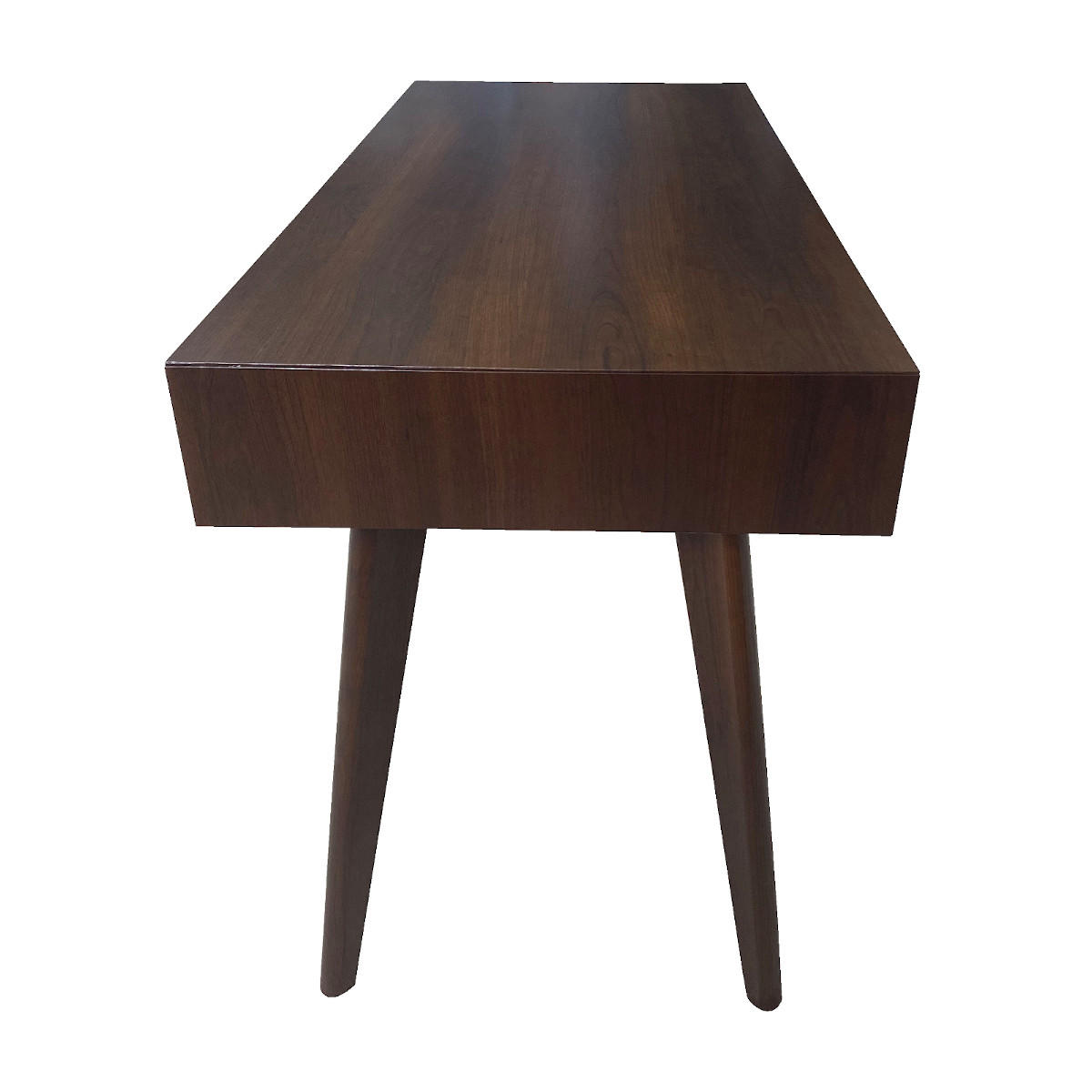 SCHREIBTISCH RETRO in Holzoptik mit Schubladen Dunkelbraun - Braun, Holz (120/55/75cm) - SVITA