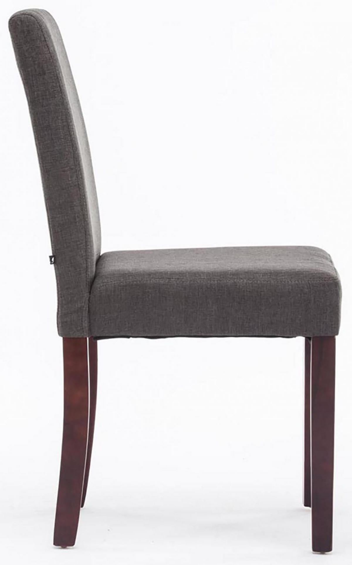 STUHL 6er Set Stoff dunkelgrau - Dunkelgrau/Cappuccino, Holz/Textil (41/91/47cm) - CLP