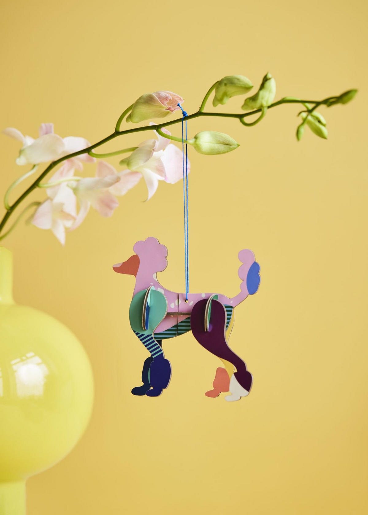 DEKOTIER Pudel, Bastel-Set, 3D Wandobjekt, Studio ROOF - Naturfarben, Karton (9.7/3/9.9cm) - ich-zapfe