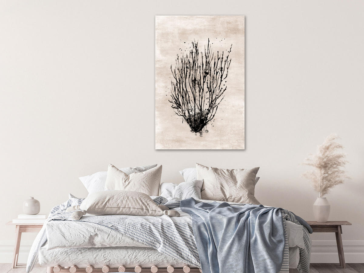 KUNSTDRUCK Schwarz 80/120 cm - Schwarz/Braun, Textil (80/120cm) - KUNSTLOFT