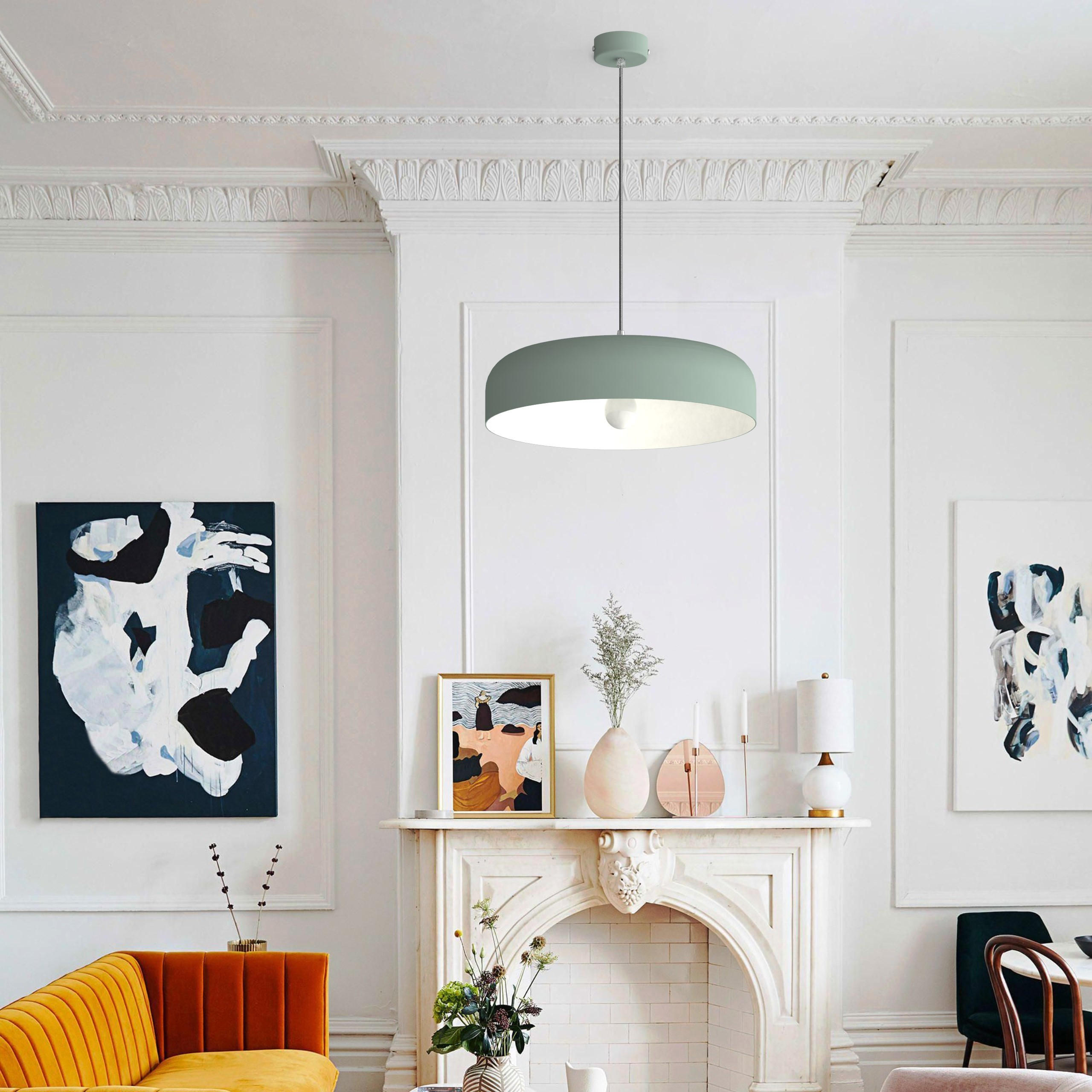 HÄNGELEUCHTE - Grün, Metall (40/40/10cm) - Lumicom