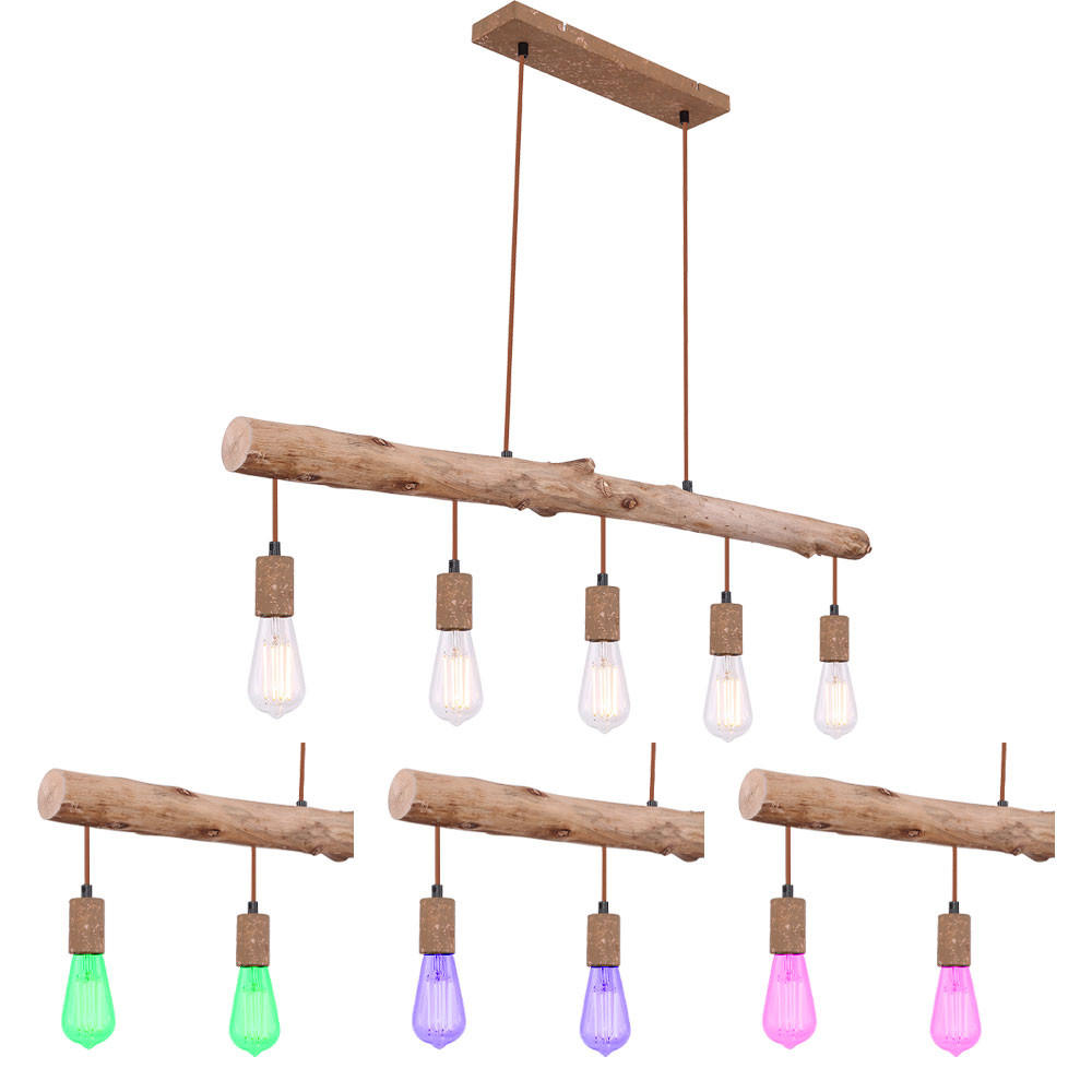 LED HÄNGELEUCHTE Holzbalken Braun - Braun, Holz (100/8.5/140cm)