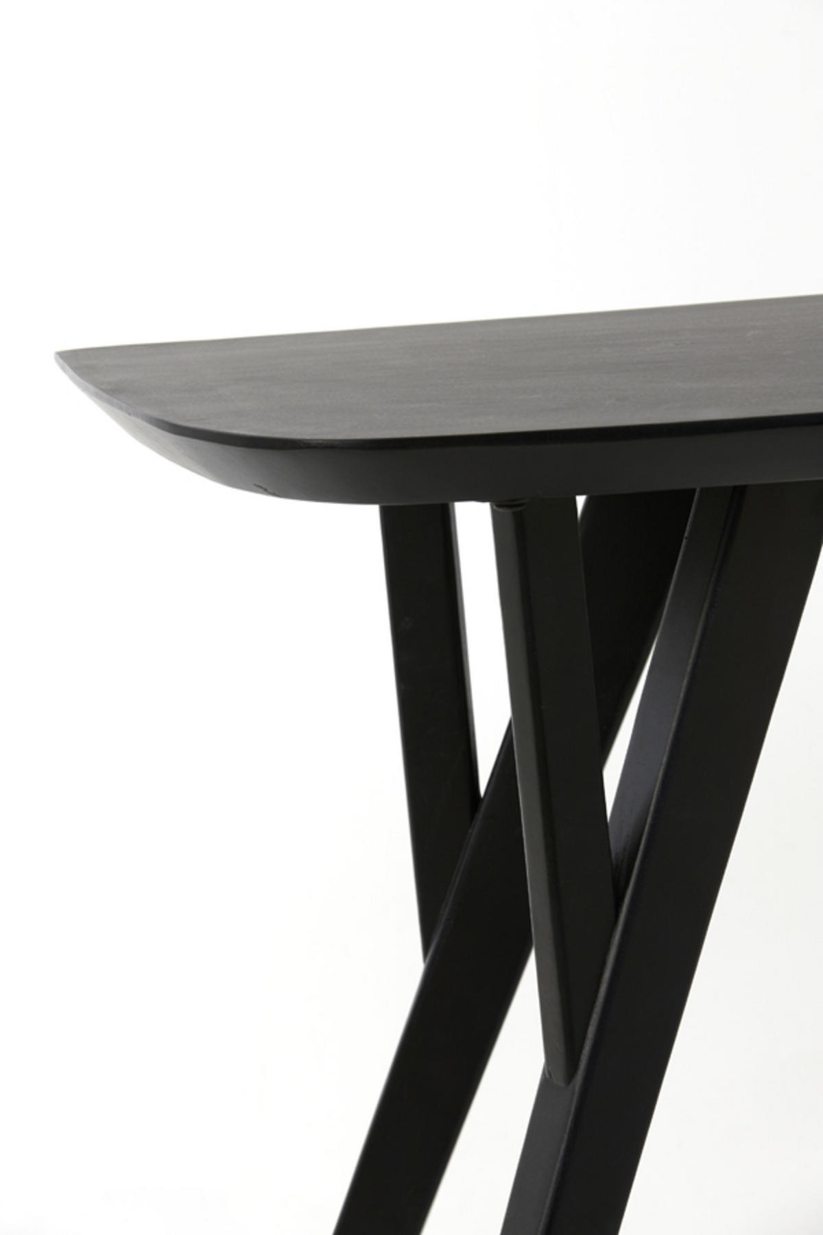 KONSOLENTISCH Quenza Schwarz 160/44/82 cm - Schwarz, Holz (44/82/160cm) - Light & Living