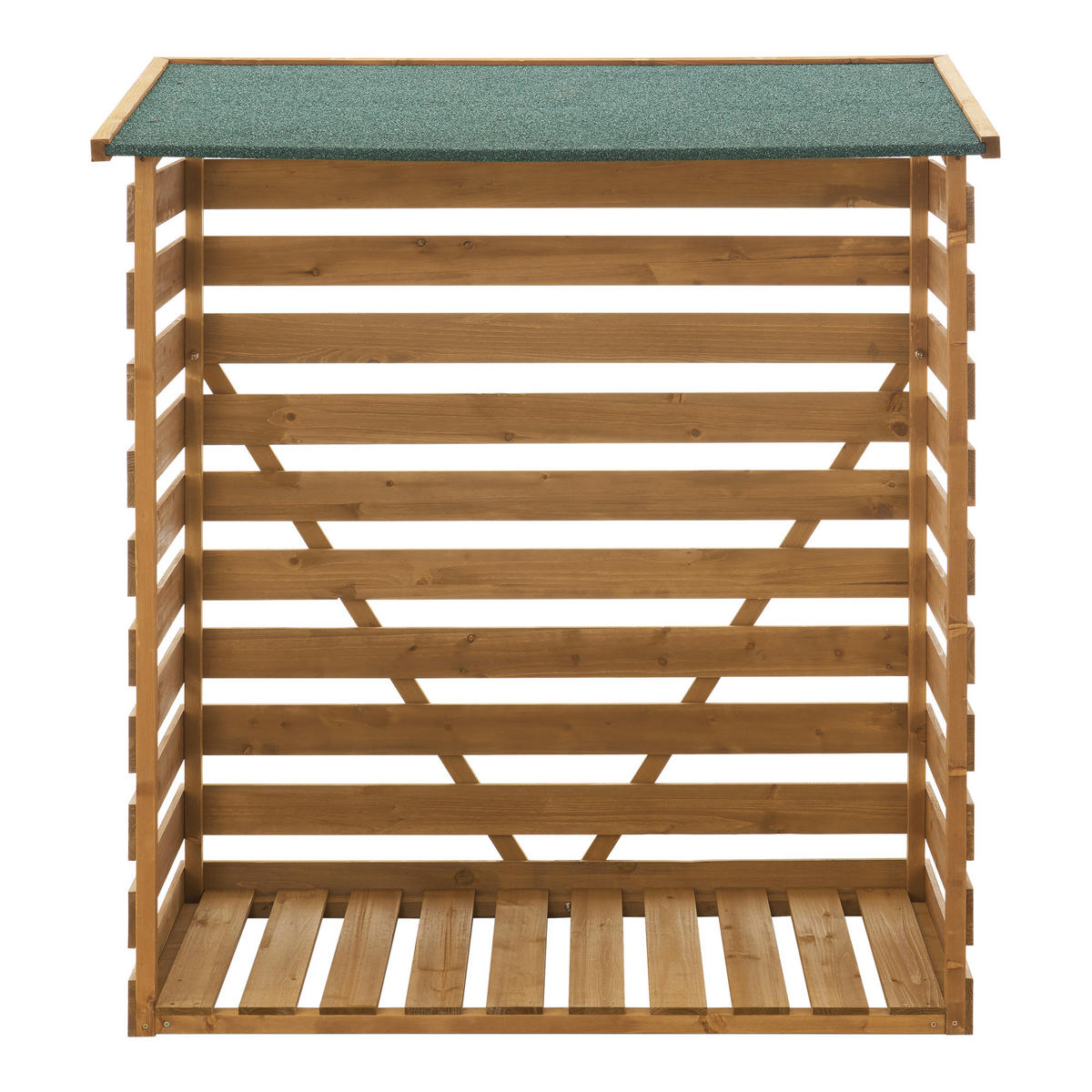 BRENNHOLZUNTERSTAND - Naturfarben, Holz (116/123/64cm) - [en.casa]