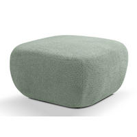 POUF Mint Abriamo Stoff Auf Schwarzen Niedrigen Beinen - Grün, Textil (75/39/75cm) - Sepro Meble