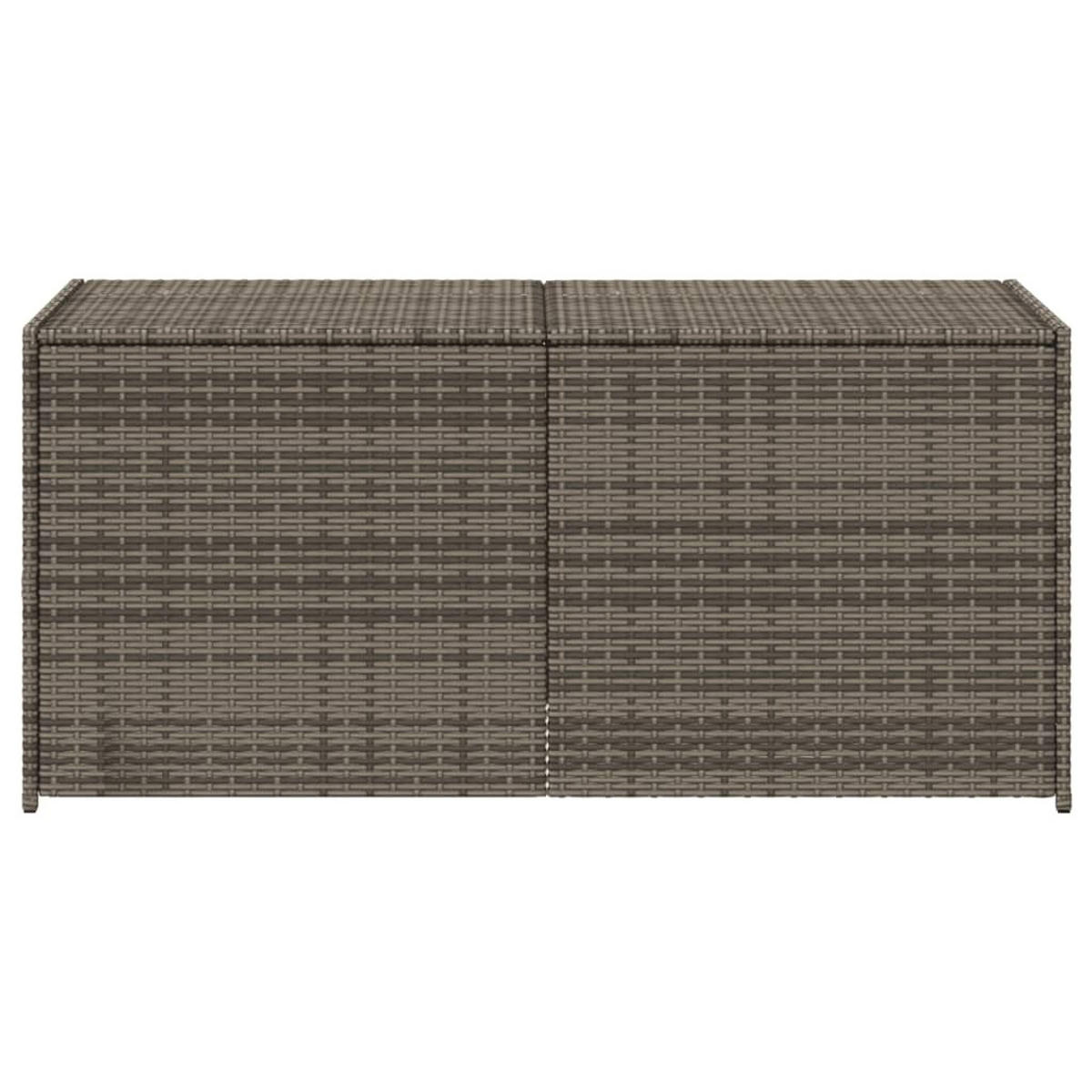 GARTENTRUHE Grau 283L Poly Rattan - Grau, Kunststoff (120/102/50cm) - furnicato