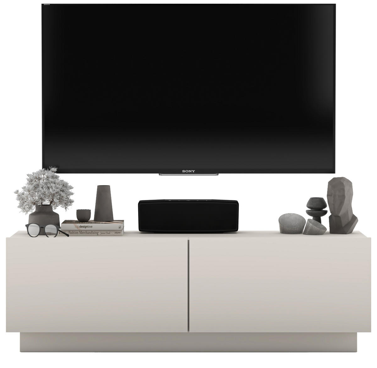 TV-SCHRANK Enjoy Eiche Kaschmir matt Loft 120 cm - Kaschmir, Holzwerkstoff (120/37/35cm) - Meble Lindner