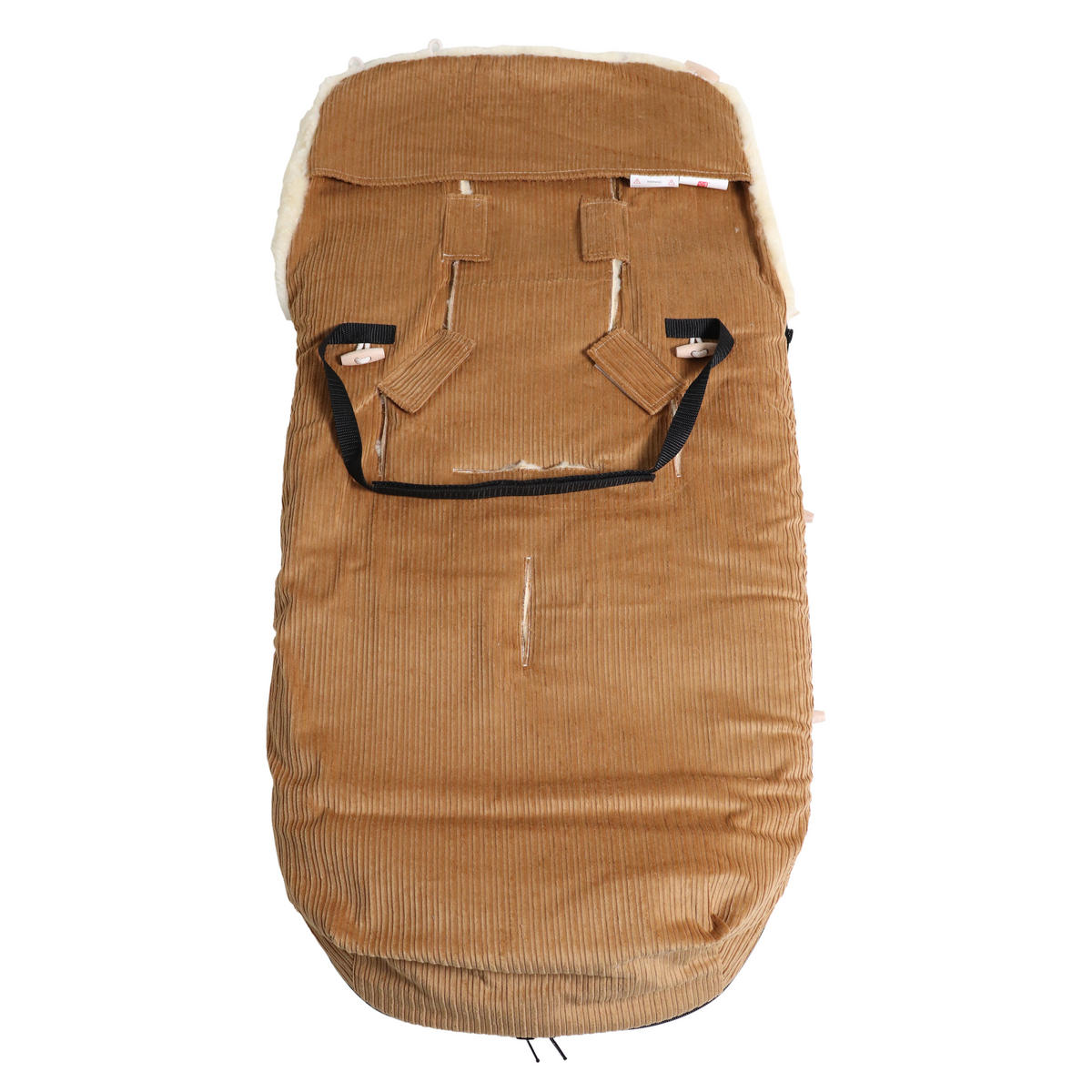 LAMMFELL-FUSSSACK Filius Cord, camel - Hellbraun, Fell (46/6/100cm) - Kaiserbaby