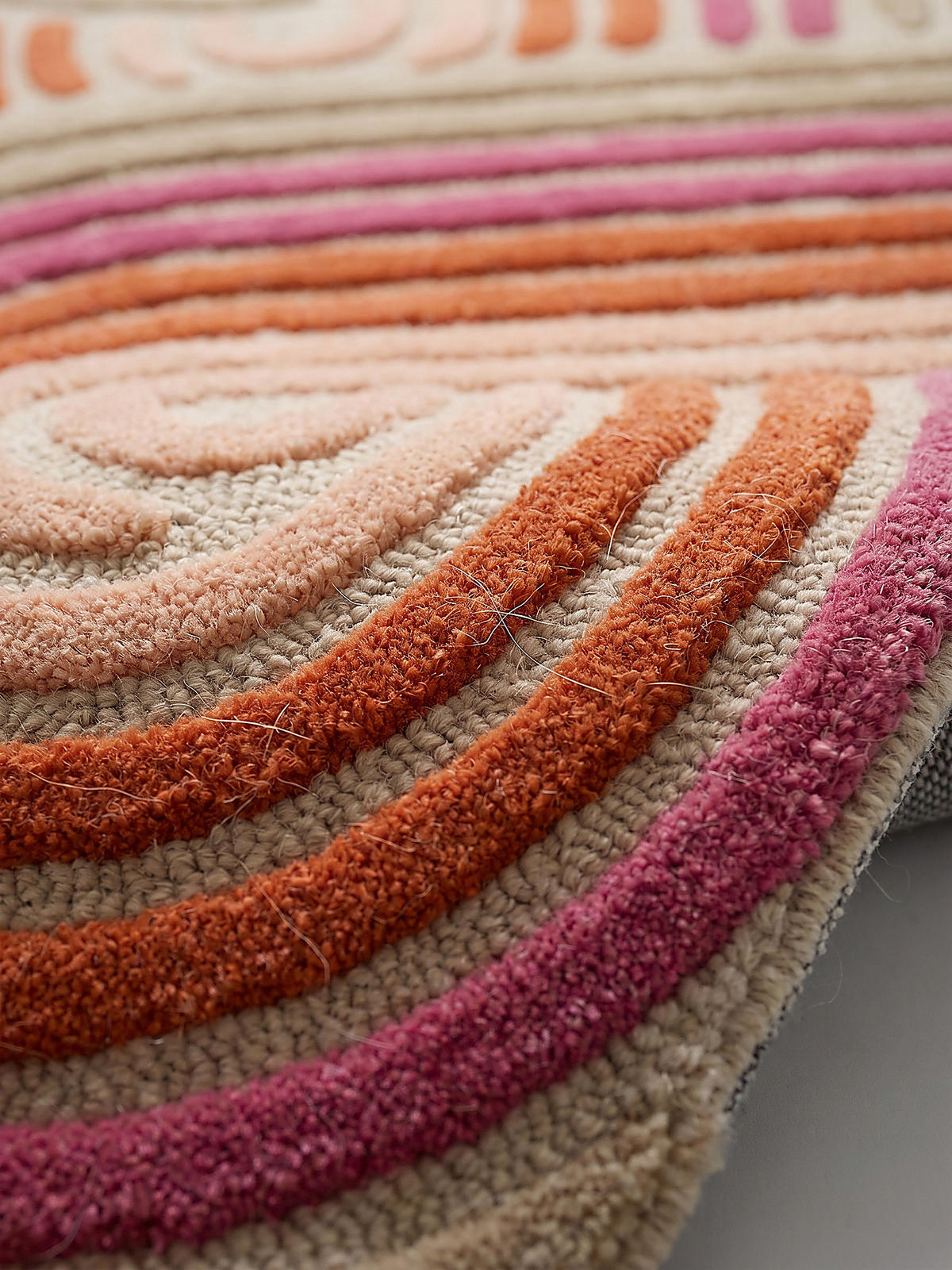 TEPPICH aus Wolle SOAR in Rosa, abstrakt, 140 x 200 cm - Rosa, Textil (140/200cm) - KADIMA DESIGN