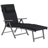 LIEGESTUHL klappbar Aluminium 150 kg verstellbar - Schwarz, Metall (48/39/183cm) - Kaket