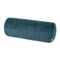 NACKENROLLENHÜLLE HYggelig No.2 Block Cord-Samt nord-blau 40/15 cm - Blaugrau, Textil (15/40cm) - beties Heimtextil