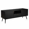 TV-SCHRANK 150 cm, Schwarz - Schwarz, Holz (40/55/150cm) - Oviala