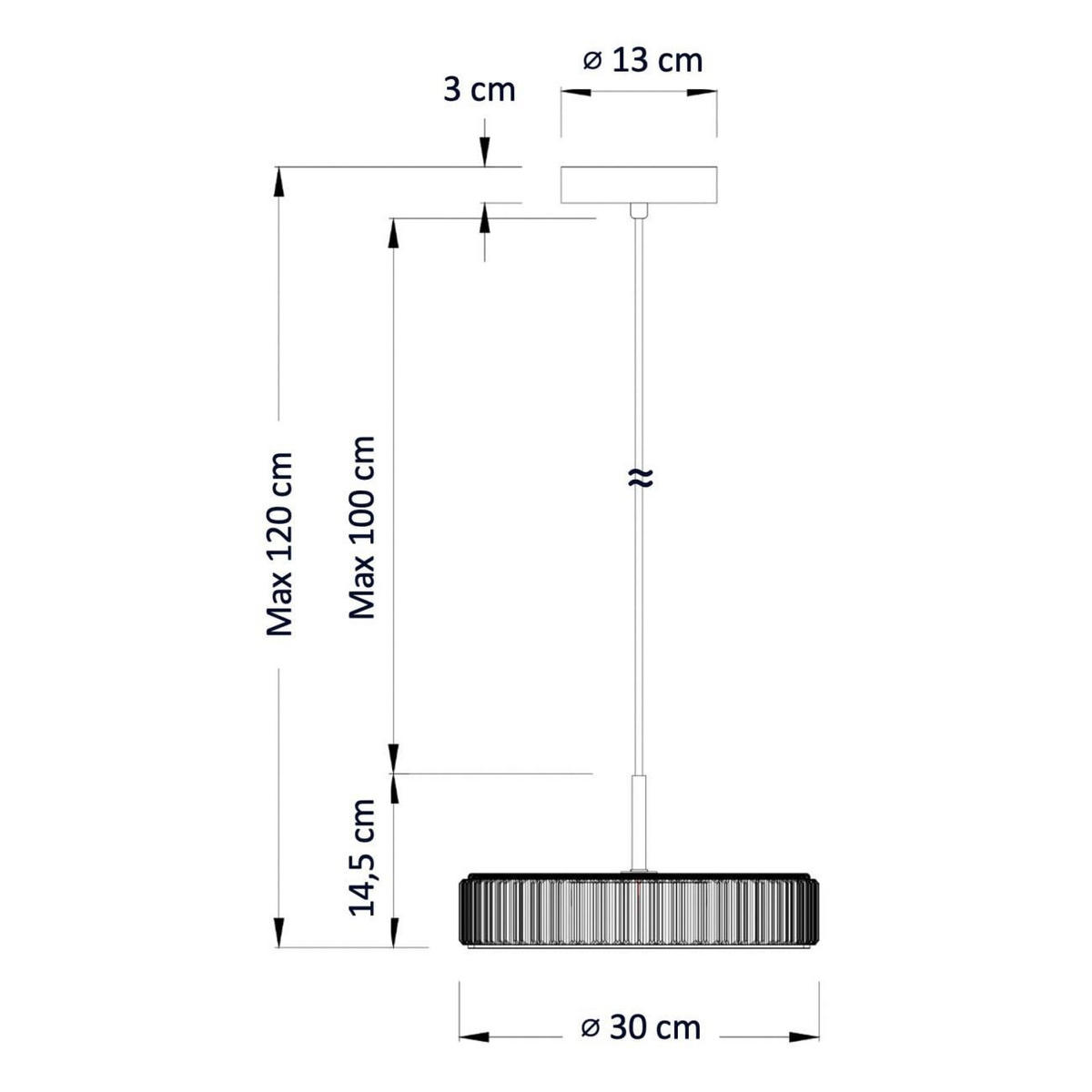 HÄNGELEUCHTE Damian, Transparent und schwarz, 14.5cm - Transparent, Glas (14/30/14.5cm) - KOSILUM