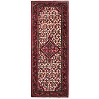LÄUFER Orient handgeknüpft Assadabad Beige, Rot 197/76 cm Schurwolle - Beige/Rot, Textil (76/197cm) - Looma