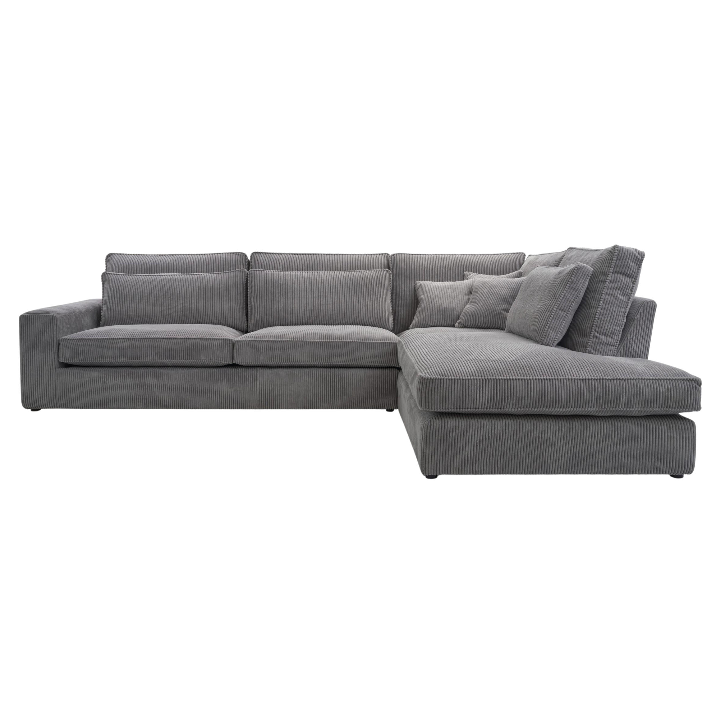 ECKSOFA COMFORTO Rechts 280 x 224 cm - Dunkelgrau, Textil (280/224cm) - AN-Moebel 4u