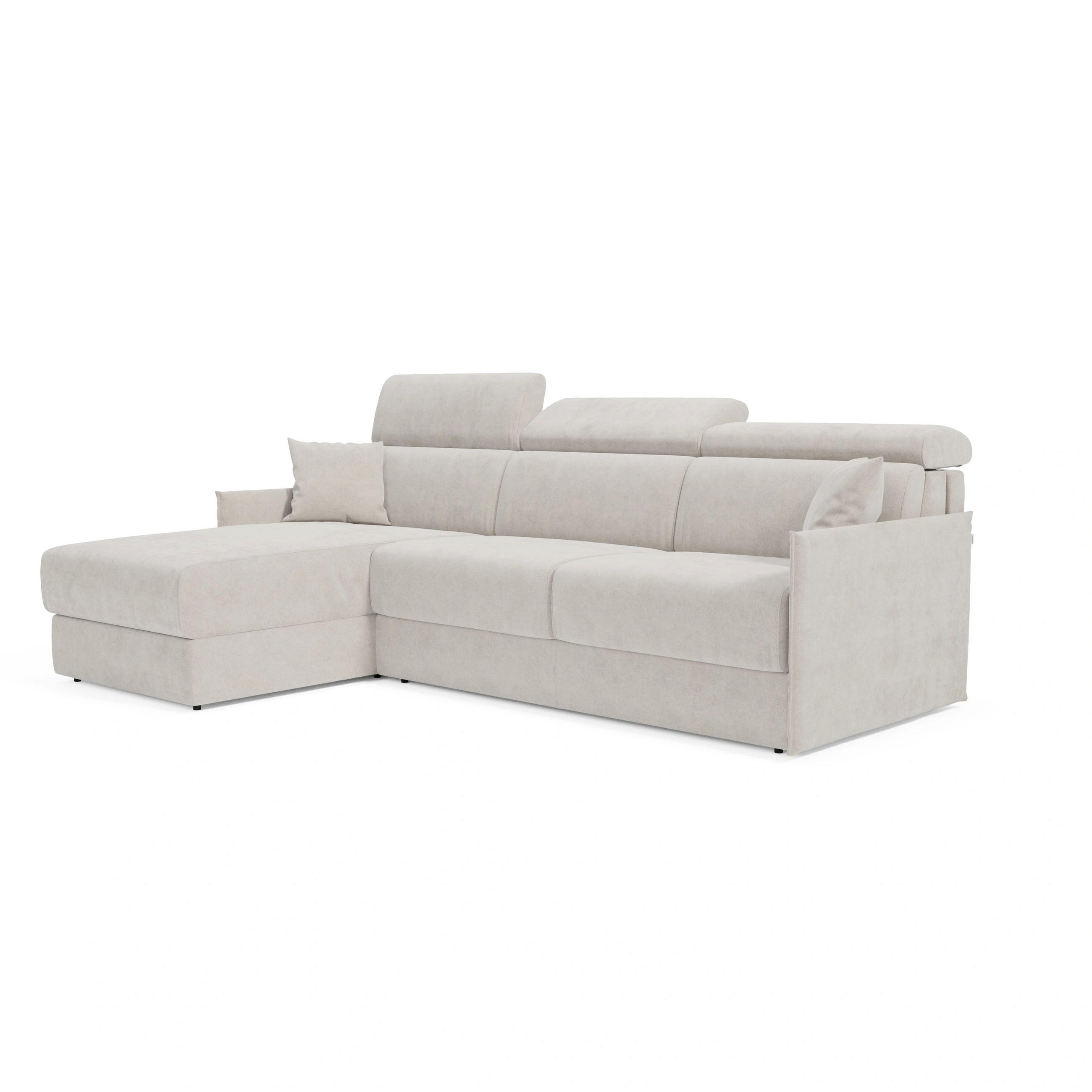 ECKSOFA Miryam - Weiß, Metall (272/98cm) - Divani.store