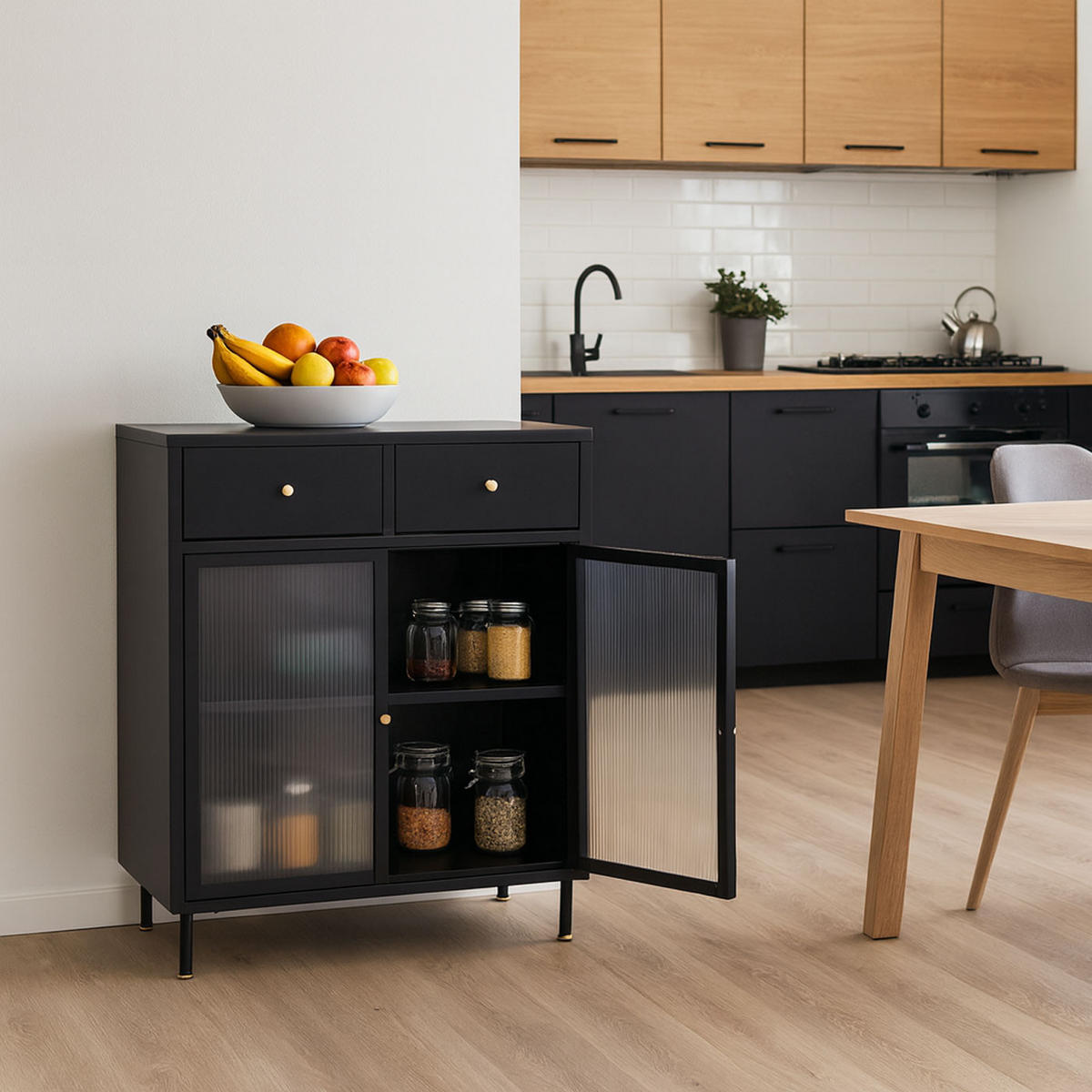 KOMODA Černá - černá, kov (80/96/40cm) - MCW