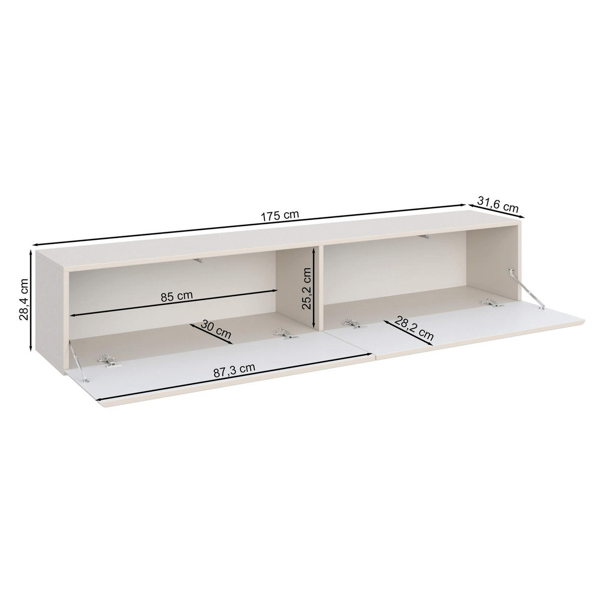 TV-STOLÍK Olio Kašmír 175 cm - kašmírová, kompozitné drevo (175/28.4/31.6cm) - Selsey