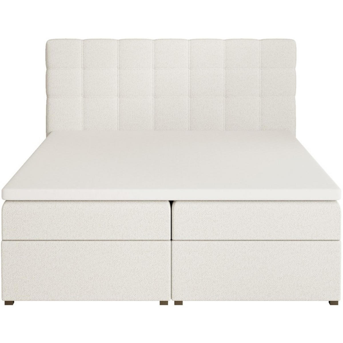 POLSTERBETT Topiq I 144/203/103 dunkelbeige, Bouclé-Stoff - Beige, Holzwerkstoff (140/200cm) - Beautysofa
