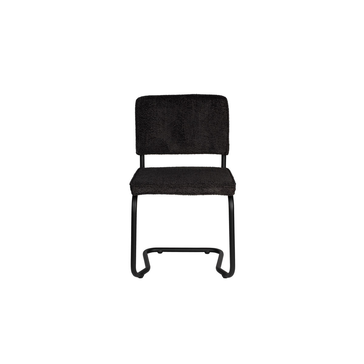 ESSZIMMERSTUHL Ridge Kink Soft Schwarz - 2 er Set - Schwarz, Textil (48/85/50cm) - Zuiver
