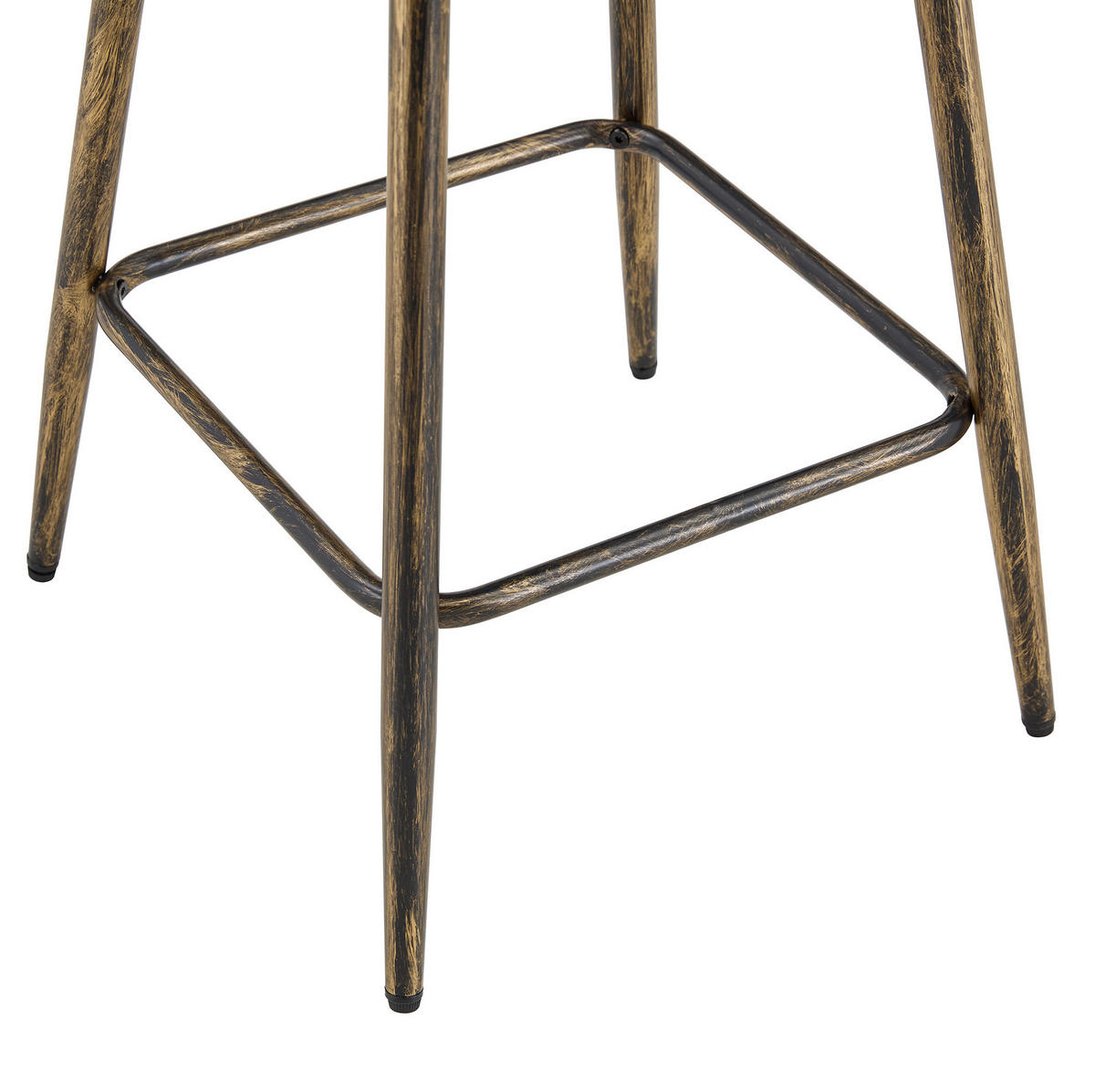 BARHOCKER im Windsor-Stil mit Kunstledersitz Schwarz/Braun - Multicolor, Metall (39/96/39cm) - MIVRAY