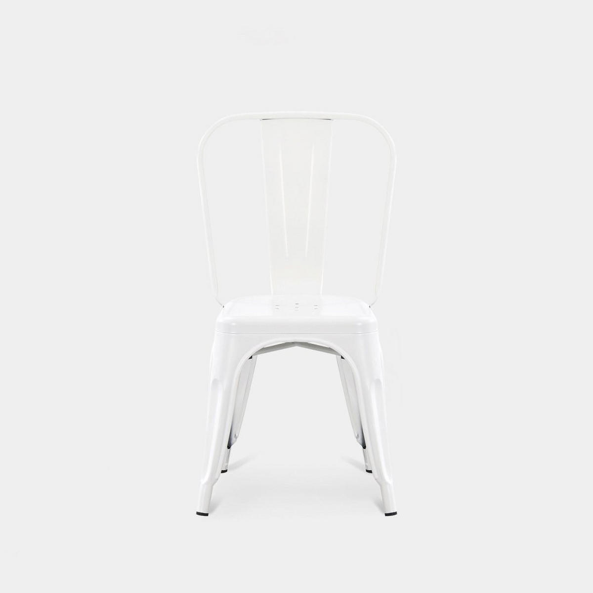 STUHL FÜR DRAUSSEN Hjorts Weiß 46 cm x 85 cm - Weiß, Metall (46/85/49cm) - Klast Home