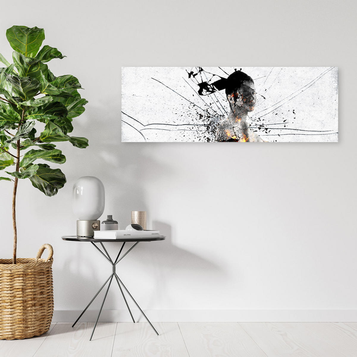 KUNSTDRUCK Grau 120/40 cm - Grau, Textil (120/40cm) - KUNSTLOFT