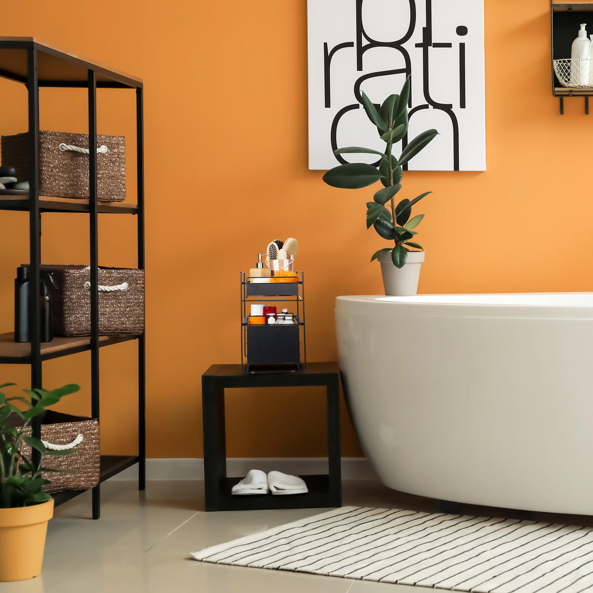 SCHUBLADENREGAL - Schwarz, Metall (25/39.5/40.5cm) - Relaxdays