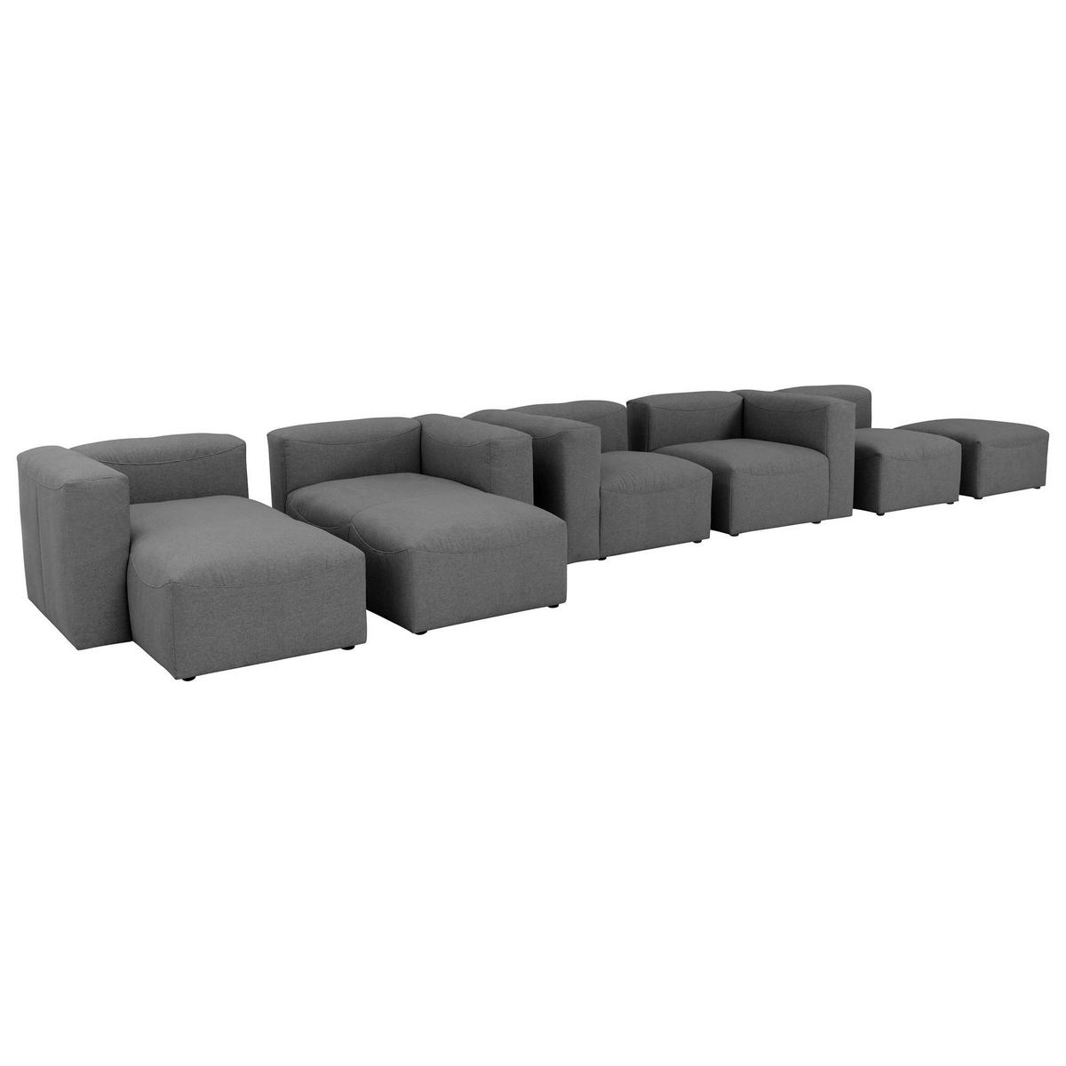 POLSTERHOCKER Kattrina Flachgewebe anthrazit - Anthrazit, Kunststoff (75/45/75cm) - 58aufmkessel