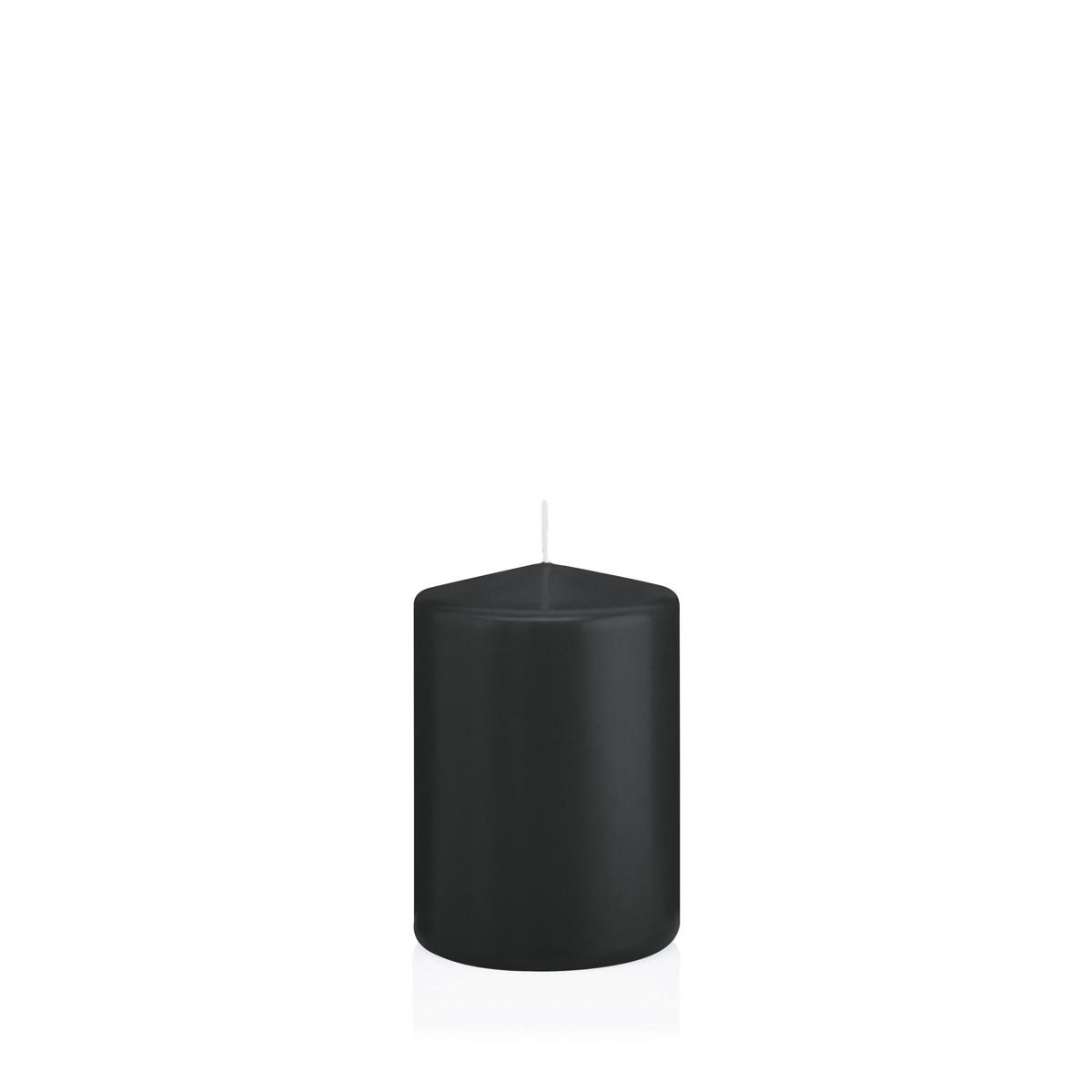 STUMPENKERZEN Schwarz Ø 68 x 100 mm, 12 Stück - Schwarz, Paraffin (7/10cm) - Wiedemann Kerzen