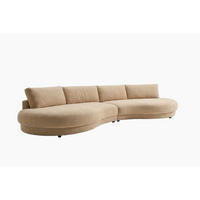 BIG SOFA PADANA Cremeweiß Flachgewebe - Creme/Schwarz, Kunststoff/Textil (410/86/166cm) - KAWOLA