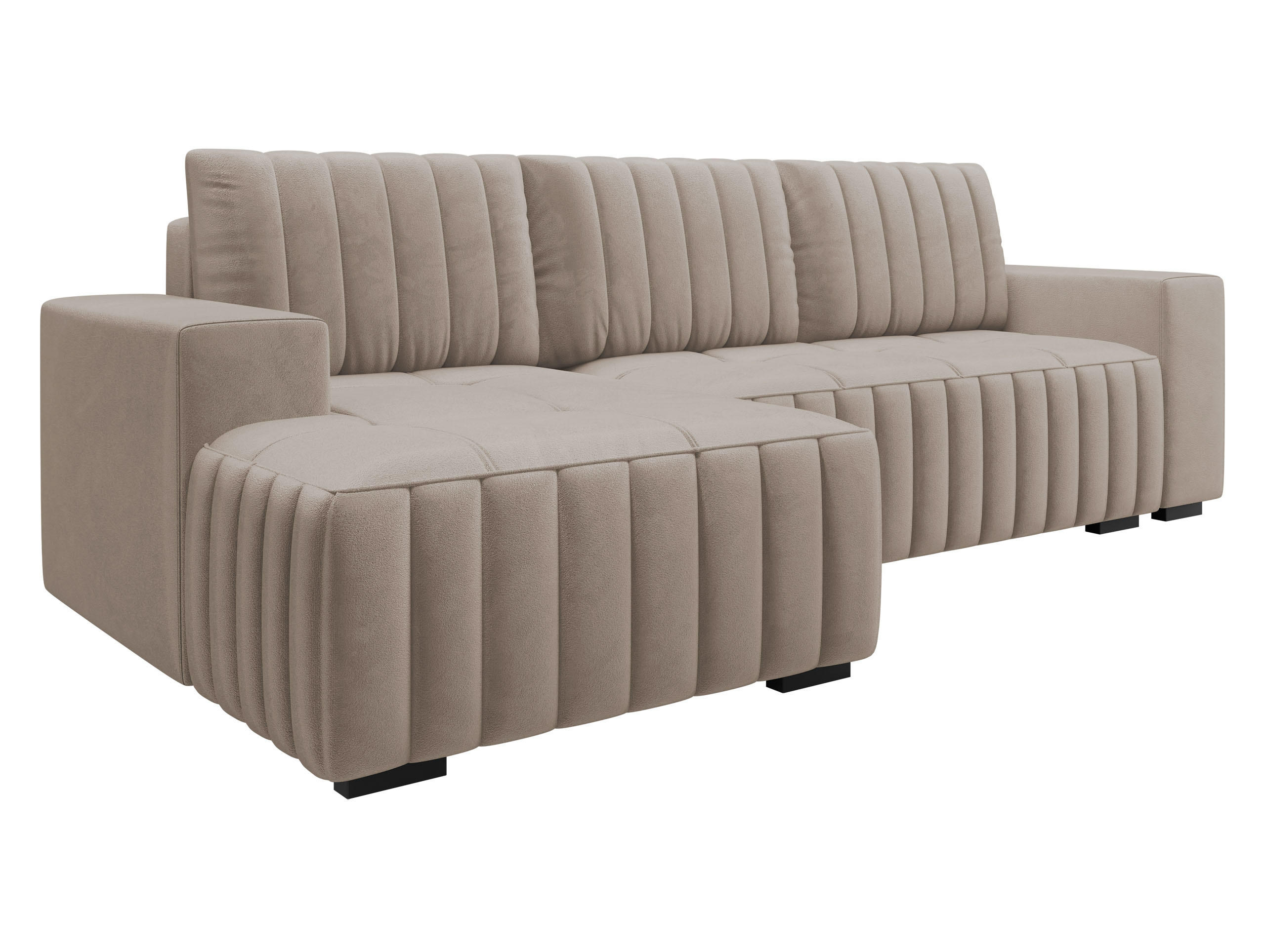 COLTAR Hugo, Stanga - maro închis/maro deschis, material textil/lemn (240/140cm)