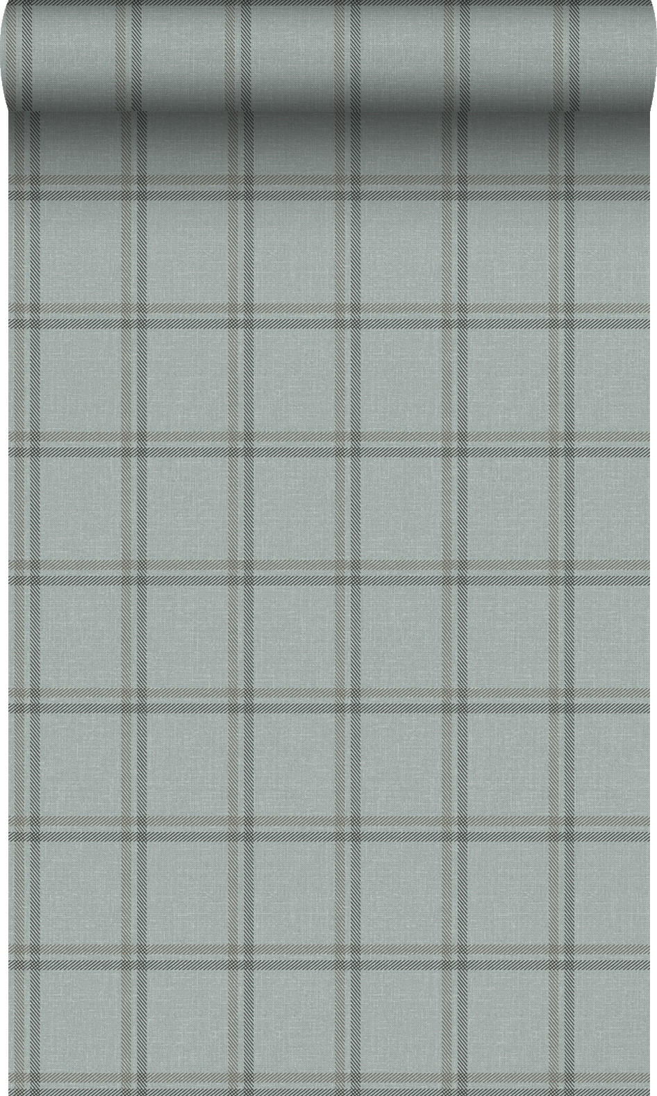 TAPETE Karomuster 53 cm x 10.05 m - Grau, Papier (53/1000cm) - Origin Wallcoverings