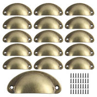 SCHRANKKNOPF 16er-Set - Goldfarben, Metall (3.5/3/0.81cm)