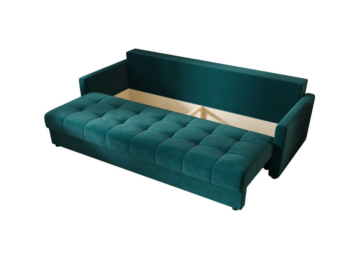 SOFA MOS mit Schlaffunktion ITAKA 39 mit Stauraum - Violett, Textil (84/72/220cm) - Bedante