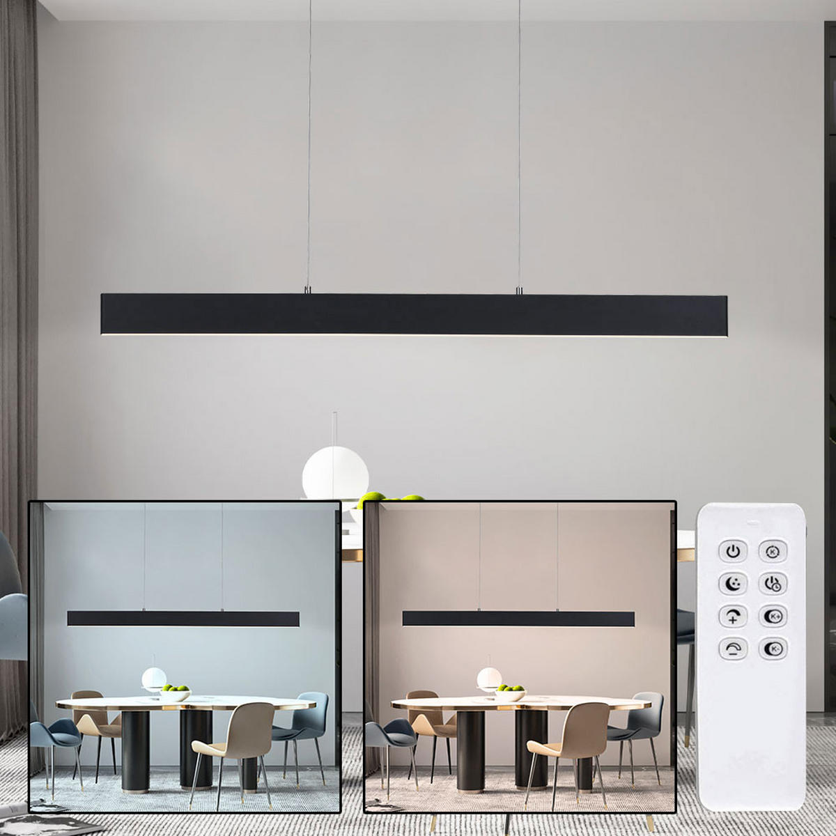 LED HÄNGELEUCHTE Metall Anthrazit - Anthrazit, Metall (121/6/120cm)