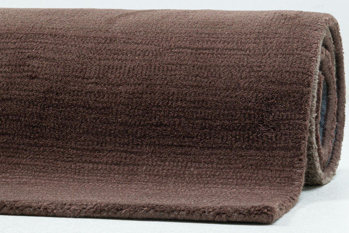 TUFTTEPPICH Wool Comfort 70x140 cm - Braun, Textil (70/140cm) - THEKO