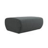 POUF Strukturstoff Stoff Grau - Schwarz/Grau, Kunststoff/Textil (102/40/62cm) - LaMiaSofa