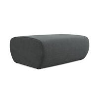 POUF Strukturstoff Stoff Grau - Schwarz/Grau, Kunststoff/Textil (102/40/62cm) - LaMiaSofa