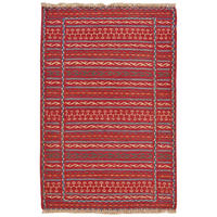 HANDWEBTEPPICH Kelim Kordi Mehrfarbig 90/60 cm Schurwolle - Multicolor, Textil (60/90cm) - Looma