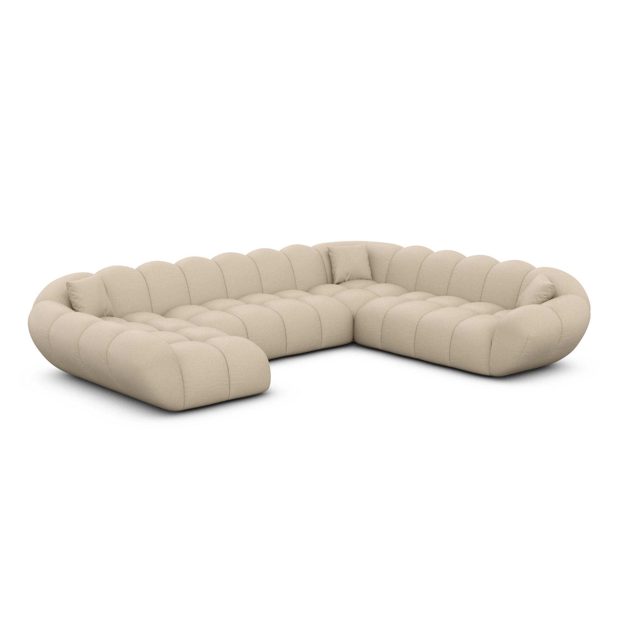 Varoyal Wohnlandschaft Beige 323x70x258 cm