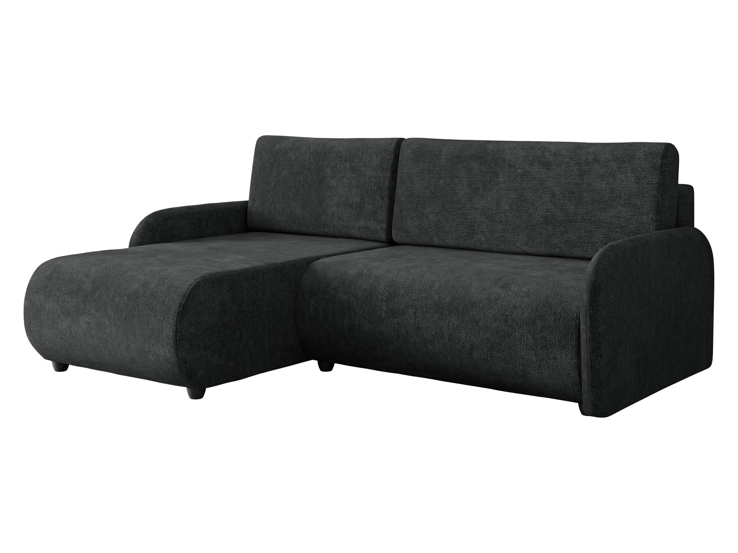 ECKSCHLAFSOFA Nest - Schwarz, Holz/Kunststoff (233/160cm) - MIRJAN24