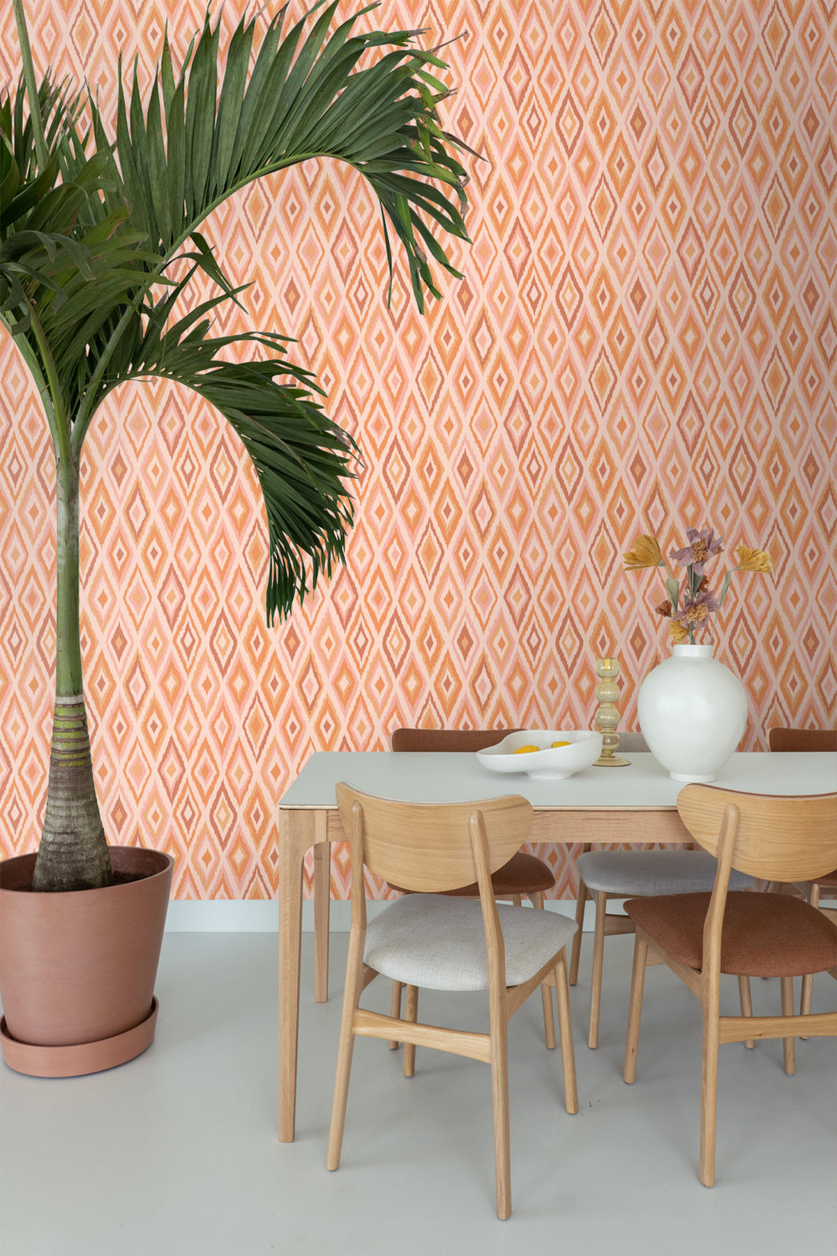 TAPETE Karomuster 50 x 900 cm - Pink, Papier (50/900cm) - ESTAhome