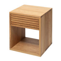 NACHTTISCH Emma, Eiche, 38/40/50 cm - Beige, Holz (40/50/38cm) - WOODEK