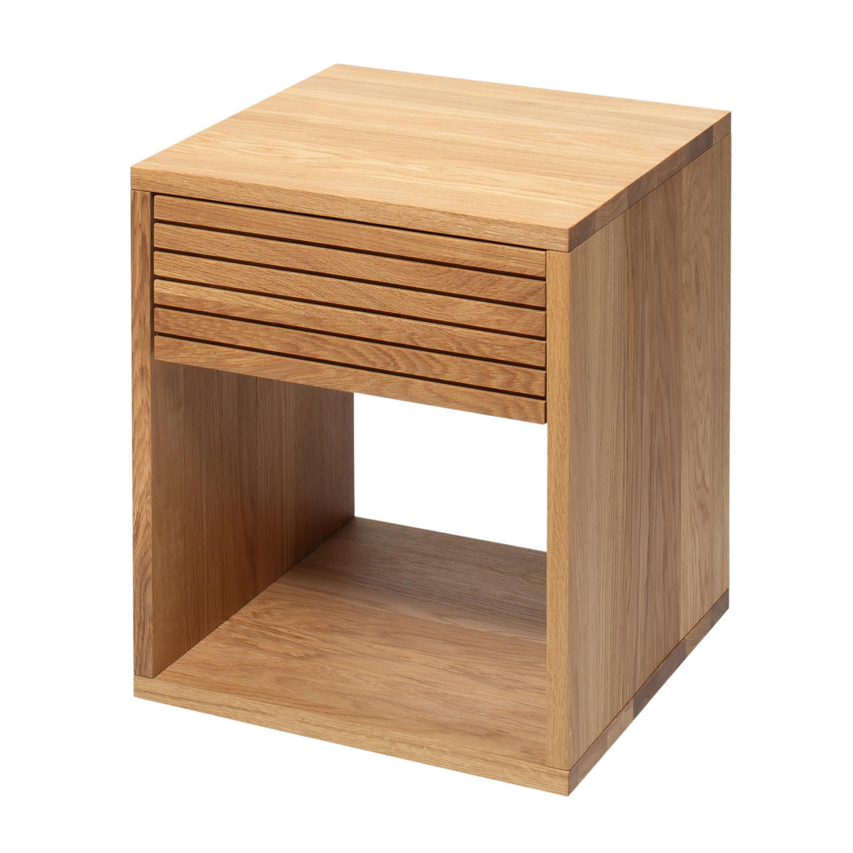 NACHTTISCH Emma, 2er Set Eiche, 38/40/50 cm - Beige, Holz (40/50/38cm) - WOODEK