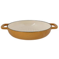GRILLPFANNE Fontestic Gusseisen Amber Gold Ø 28 cm – emailliert - Gelb, Keramik (1/2/6cm) - Cosy & Trendy