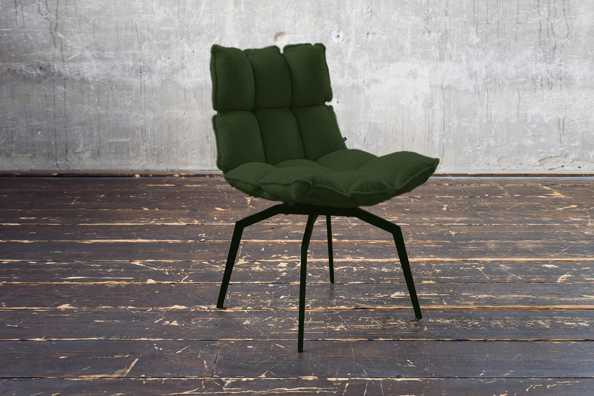 ESSZIMMERSTUHL BARO Grün Webstoff Drehbar (360°) (1er-Set) - Grün, Kunststoff/Textil (54/86/65cm) - KAWOLA