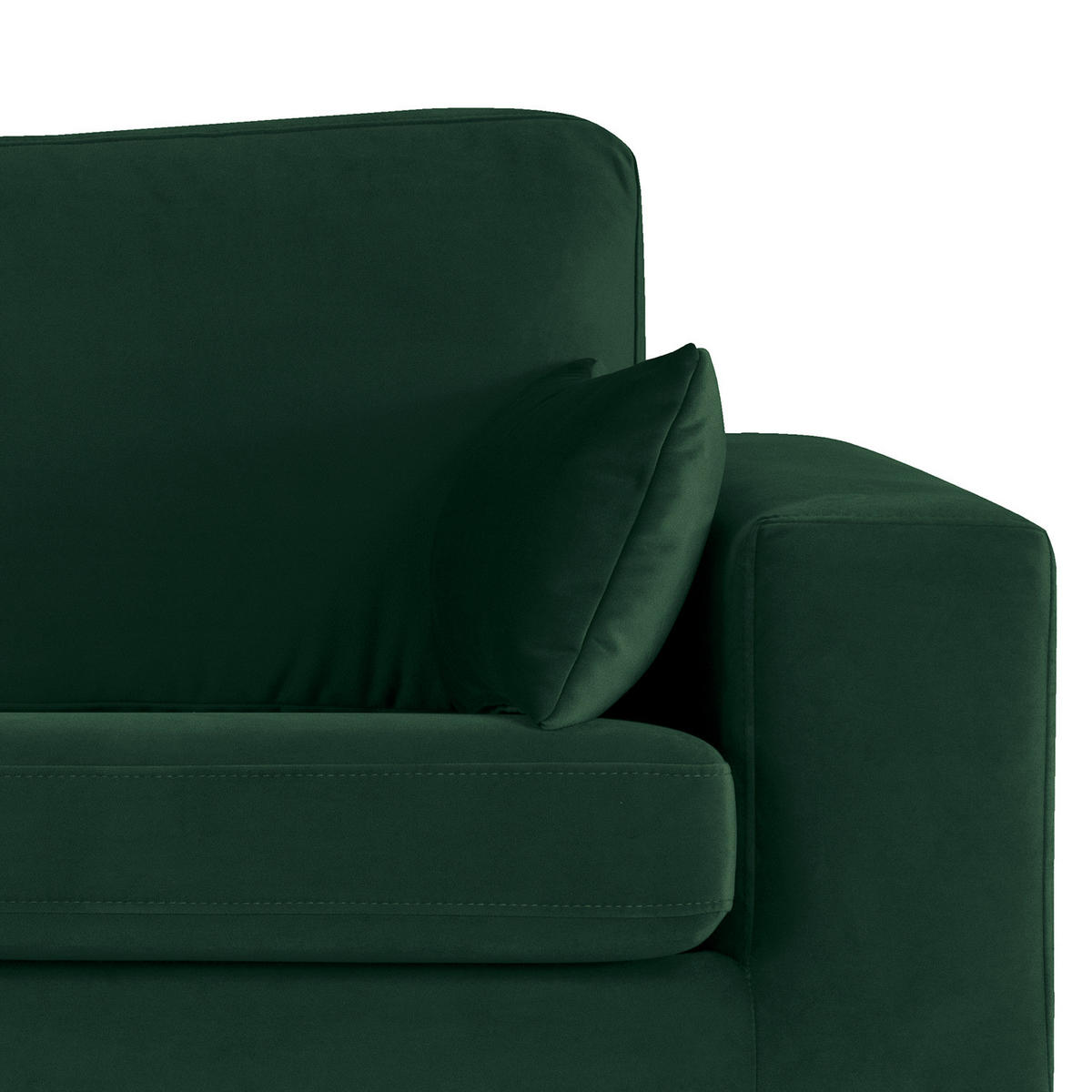 3-SITZER SOFA - Dunkelgrün, Textil (237/81/88cm) - home24